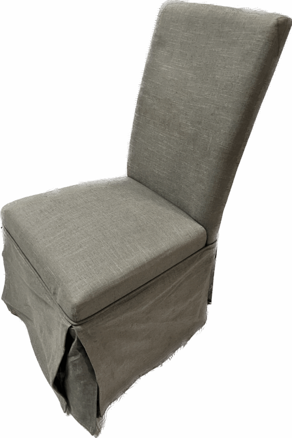 Grey Skirted Chair