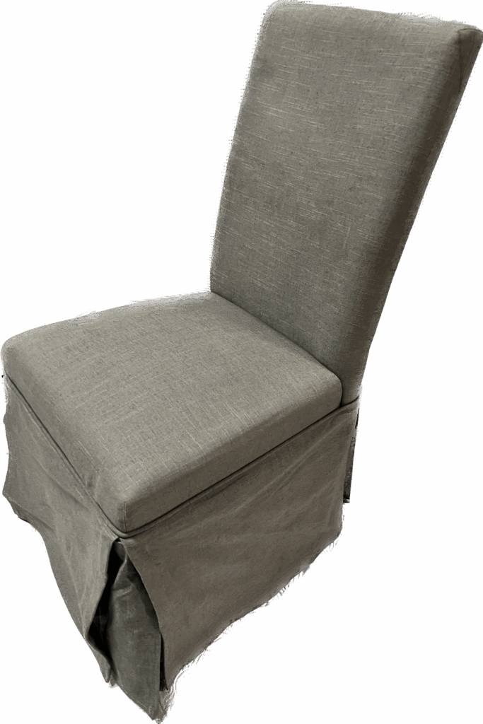 Grey Skirted Chair
