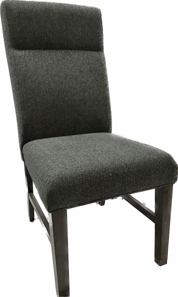 Dark Grey Upholstered High Back Chair