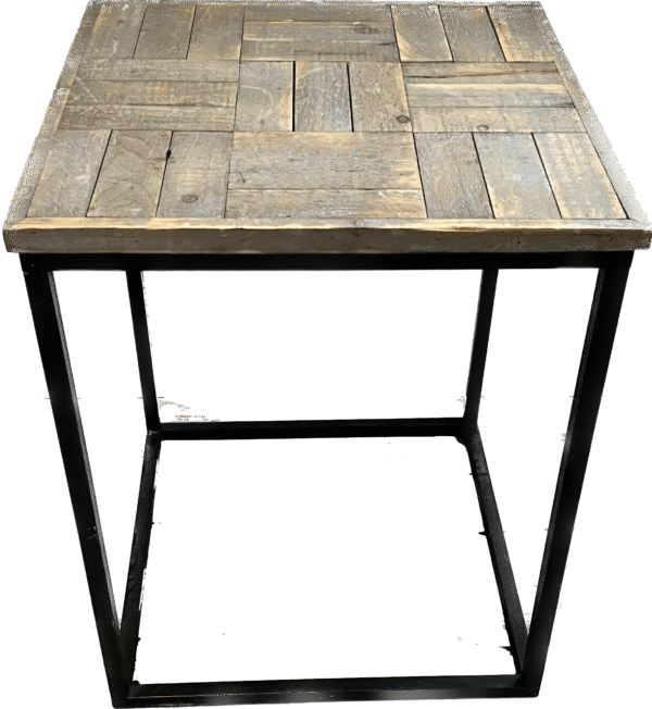 Weathered Wood Parquet Table