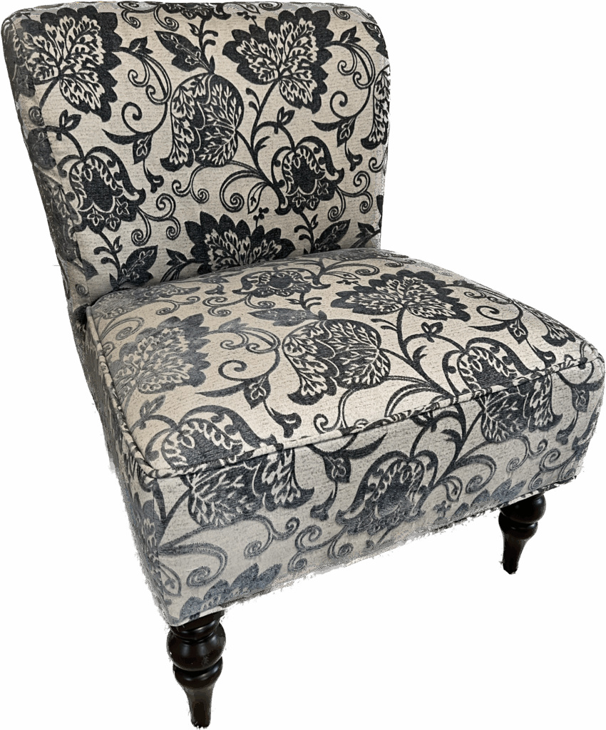 Blue Floral Chair