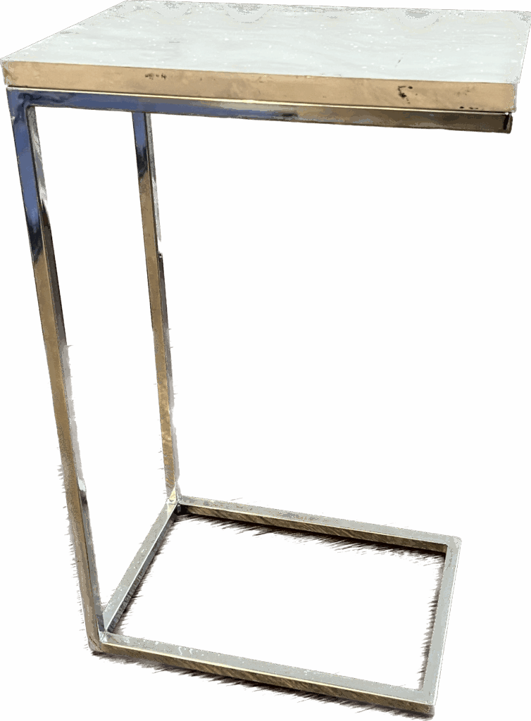 Faux Marble Topped Side Table