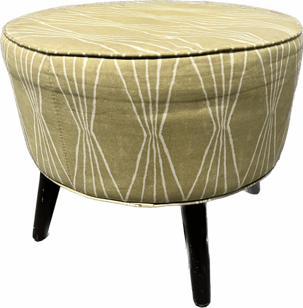 Green Upholstered Ottoman