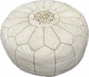 Moroccan Leather Pouf