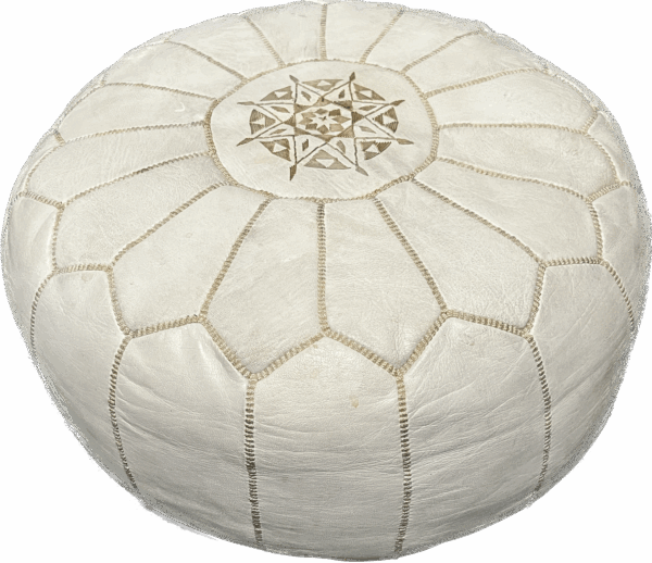 Moroccan Leather Pouf