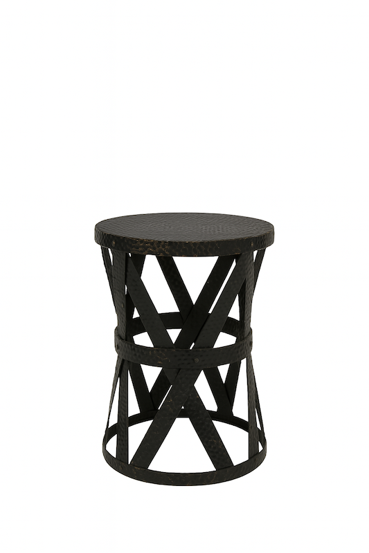 Hammered Metal Side Table