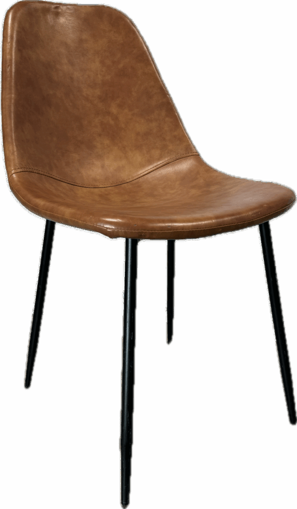 Vinyl Brown Bucket Chair