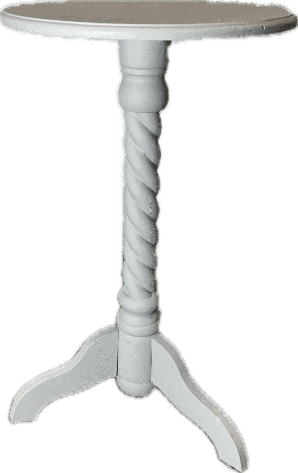 Turned Base Grey Side Table