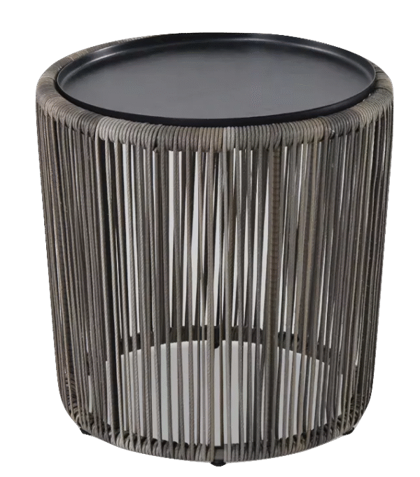 Side Table with Latigo Strings