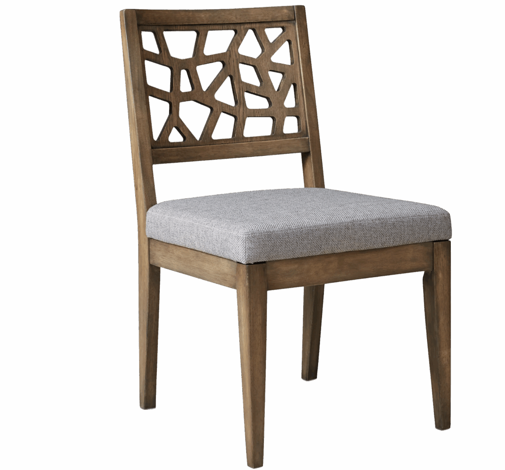 Cut Out Wood Back Chair