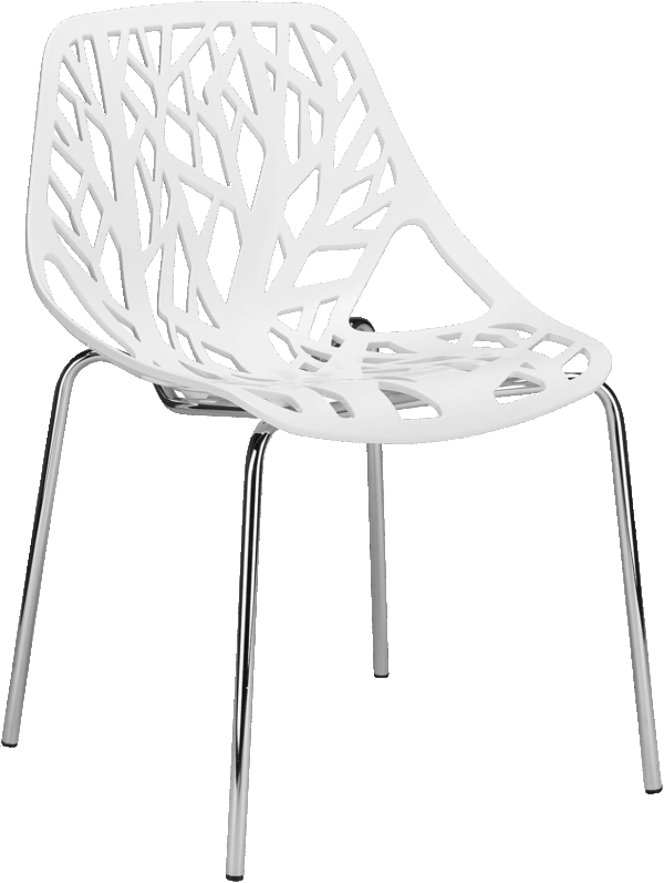 White Cutout Chair