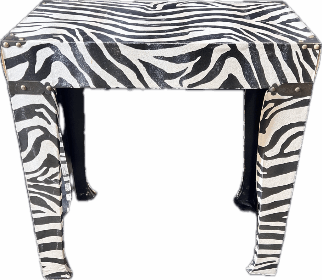 Zebra Print Side Table
