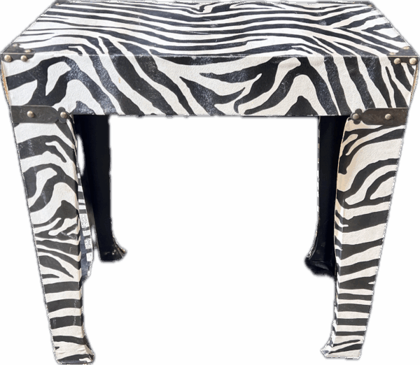 Zebra Print Side Table