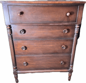 Mahogany 4 Drawer Chest