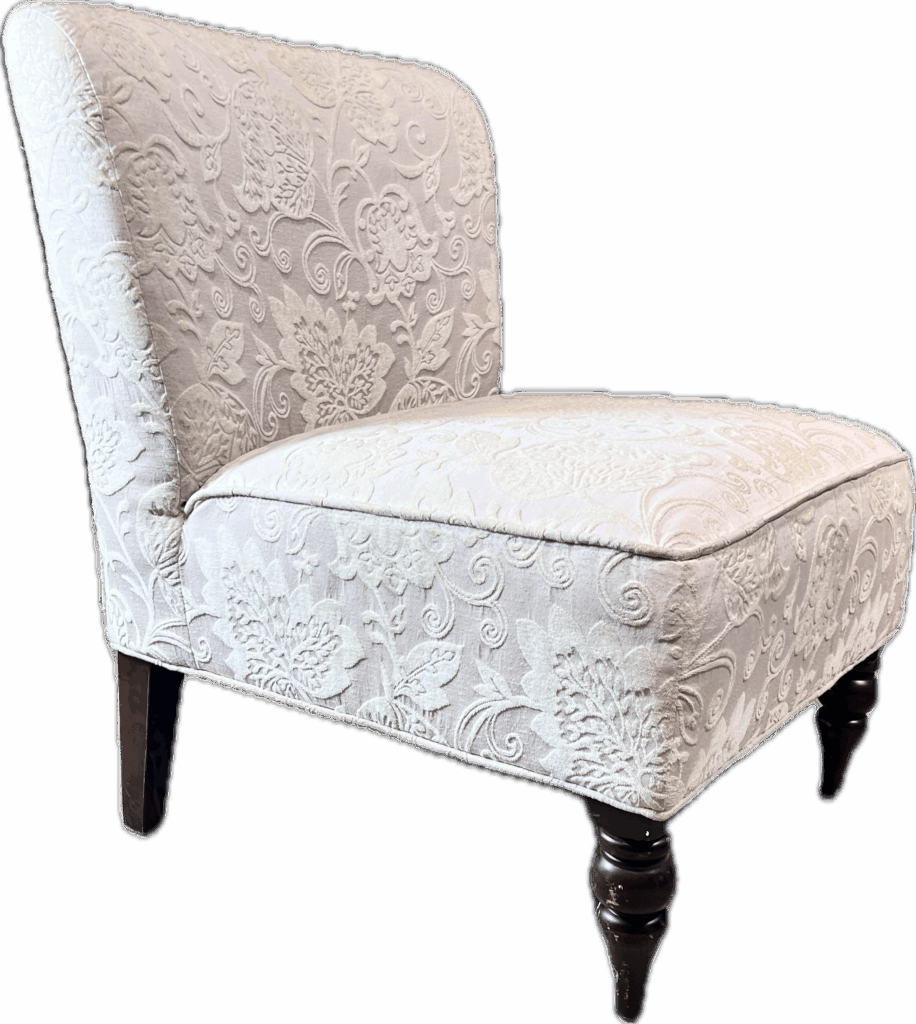 Floral Damask Slipper Chair