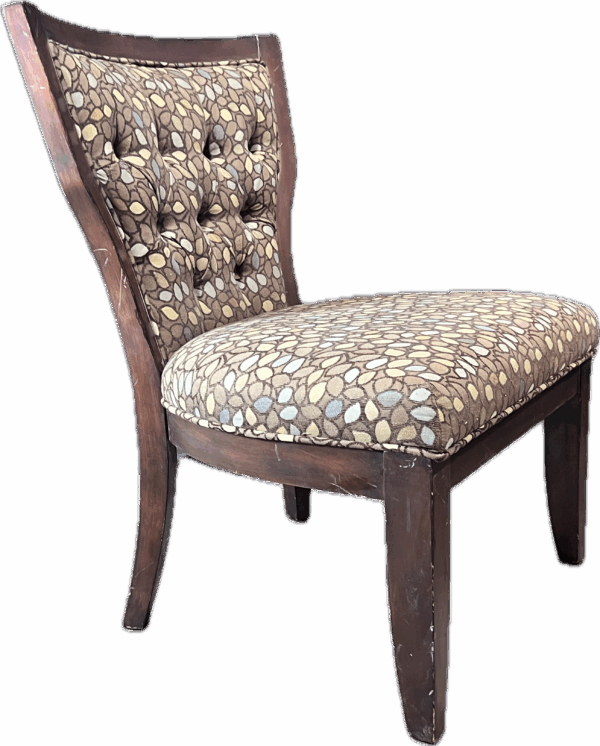 Wood Framed Leaf Accent Chair