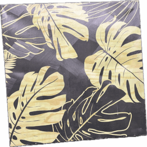 Palm Leaves on Black Canvas