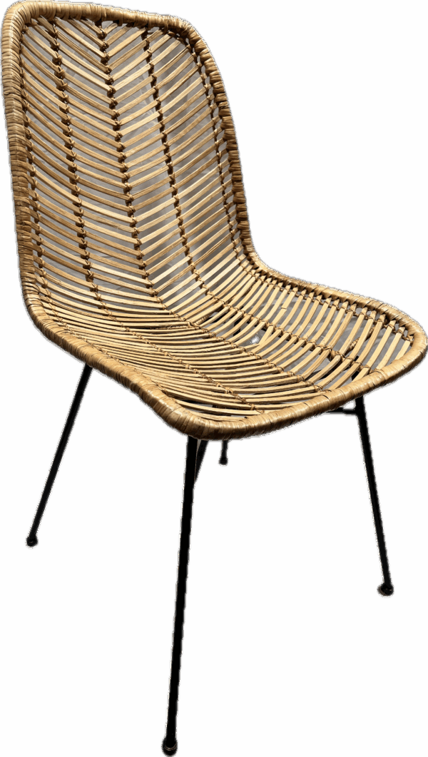 Herringbone Rattan Chair