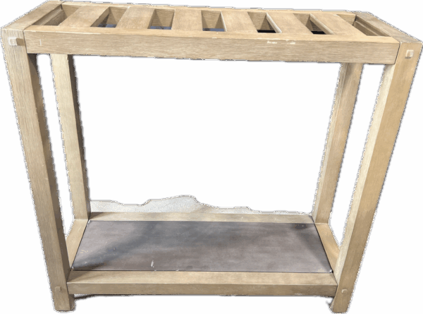 Wood Slat Console Table