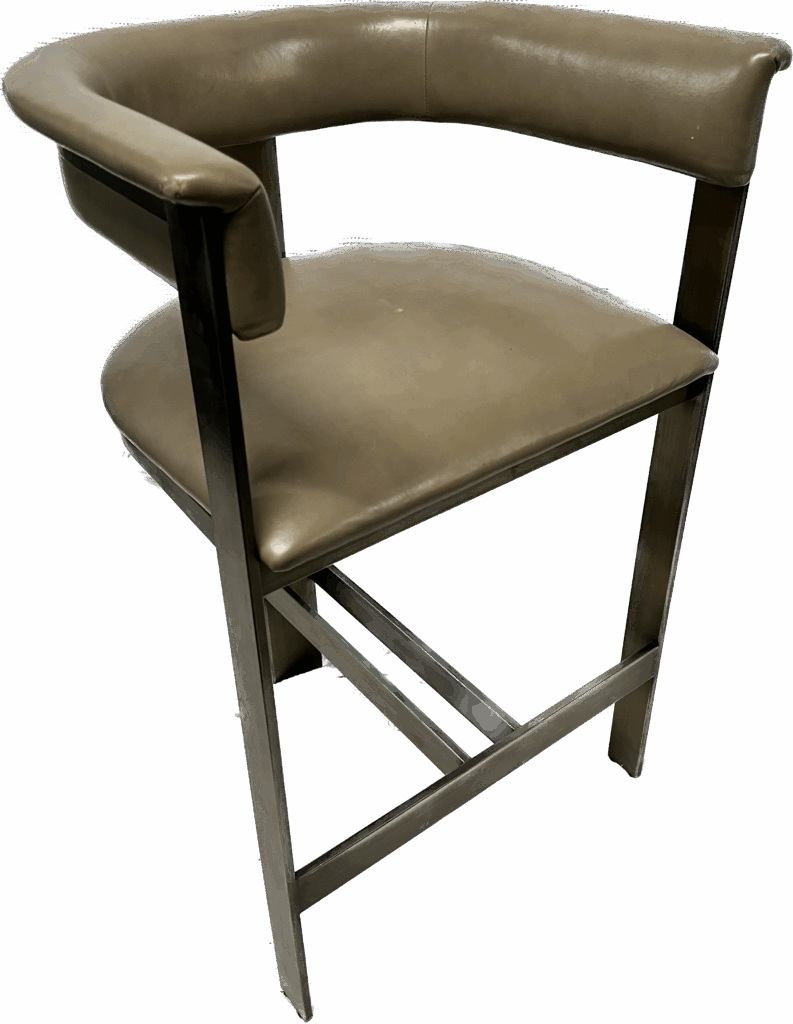 Leather Wrap Back Counter Stool