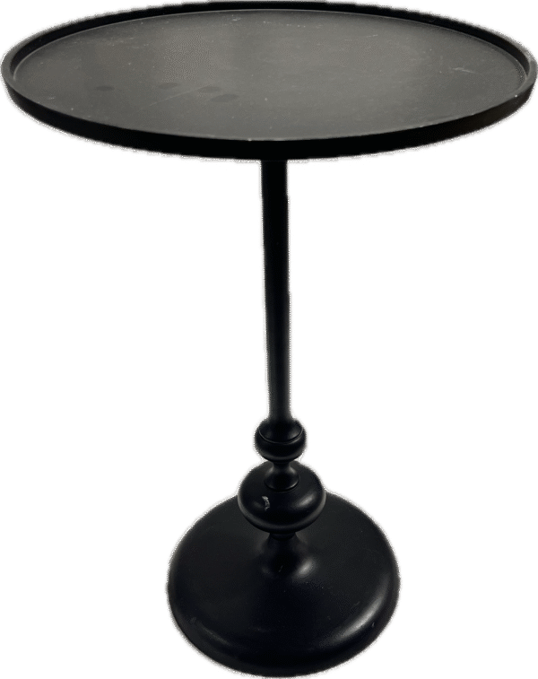 Round Black Metal Side Table