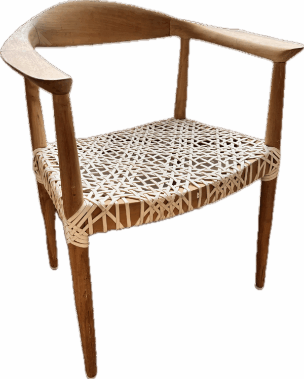 Wishbone Chair with Woven Leather Seat