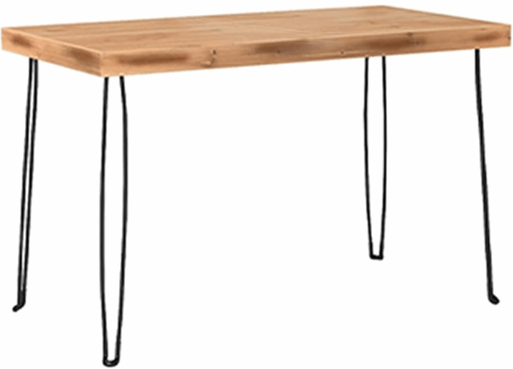 Folding Pine Desk with Hairpin Legs