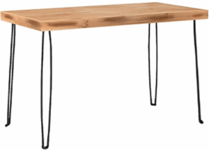 Folding Pine Desk with Hairpin Legs