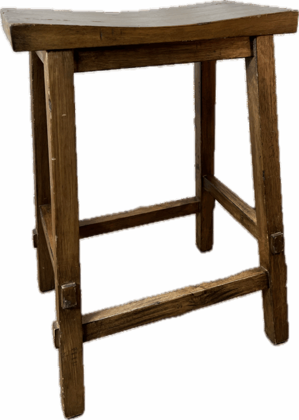 Dark Brown Saddle Counter Stool