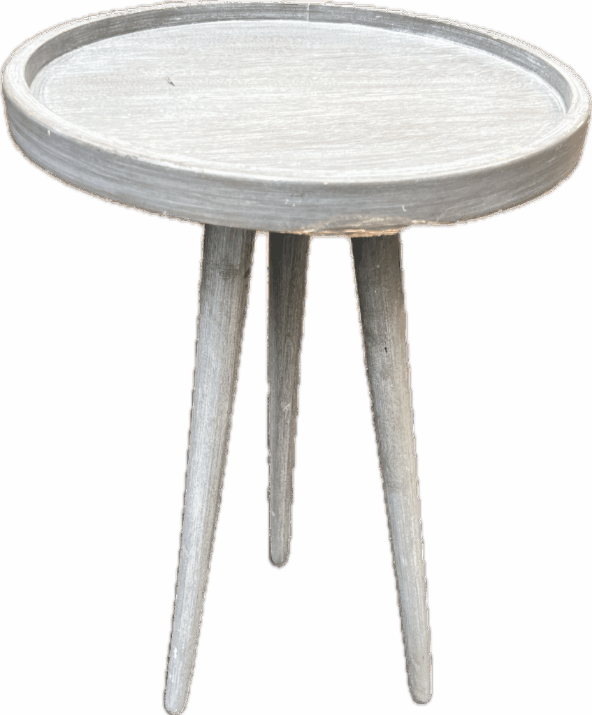 Round Grey Tripod Table