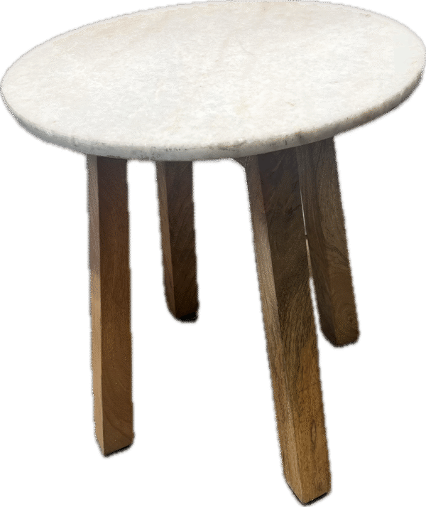 Round Marble Top Side Table
