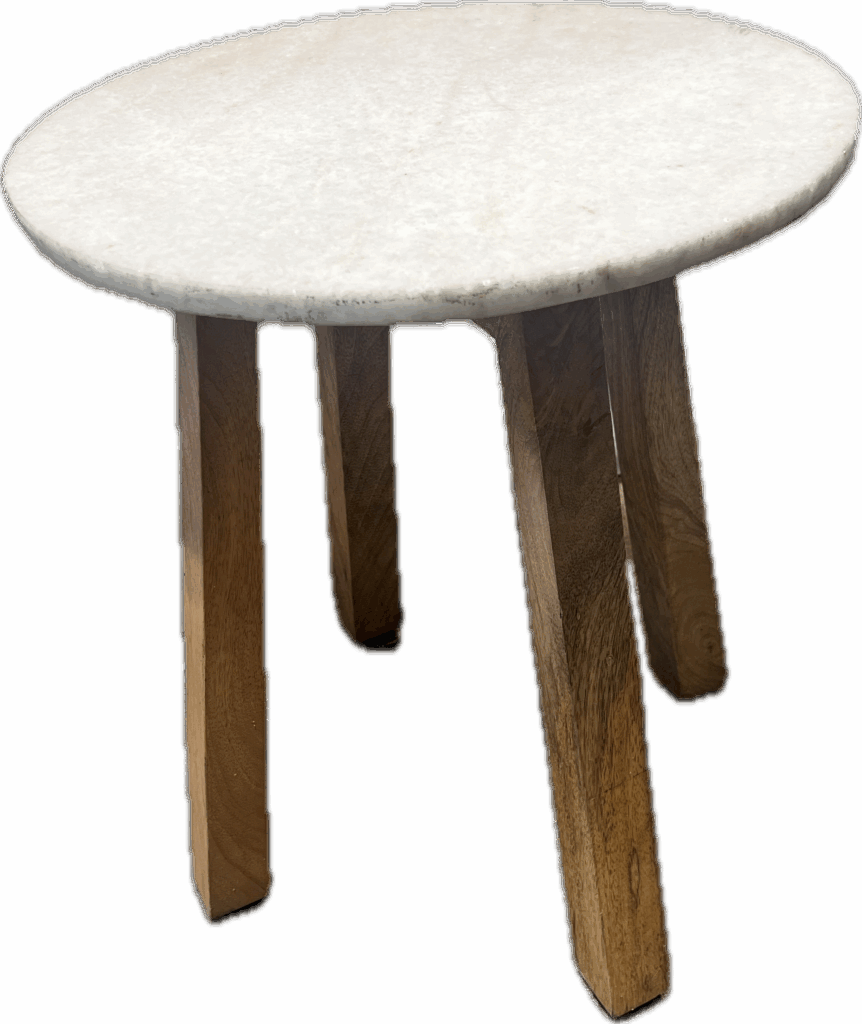 Round Marble Top Side Table