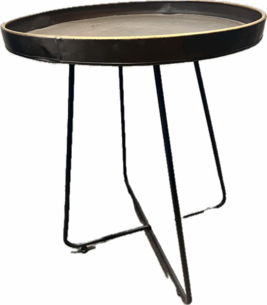 Gold and Black Metal Occasional Table