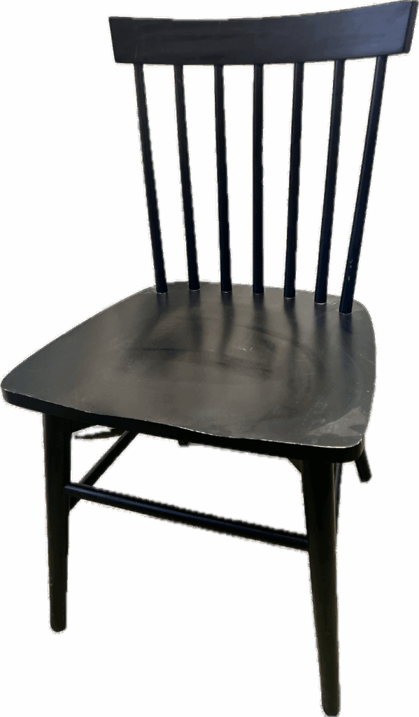 Windsor Black Lower Back Dining Chair