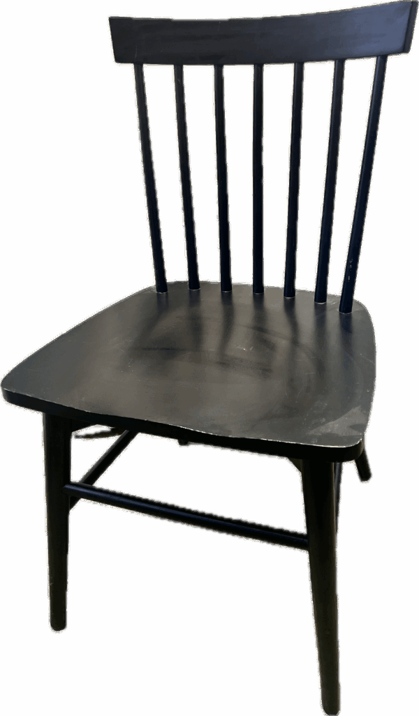 Windsor Black Lower Back Dining Chair