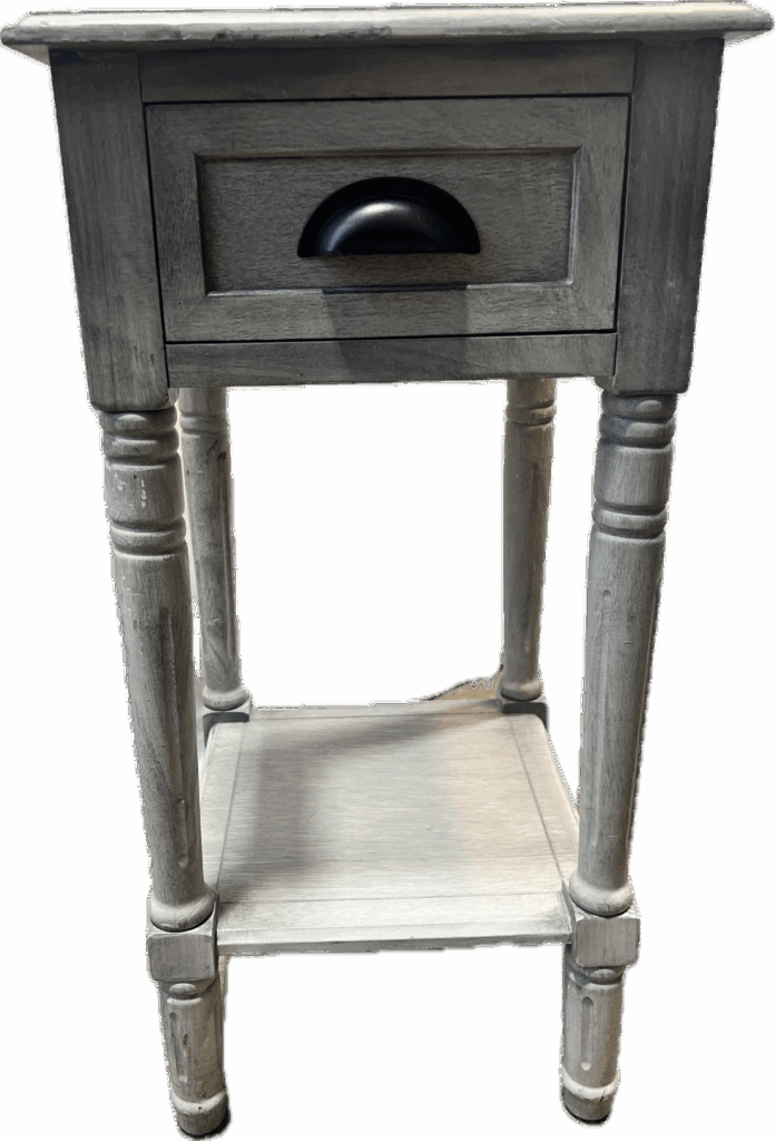 Grey Square Bedside with Drawer