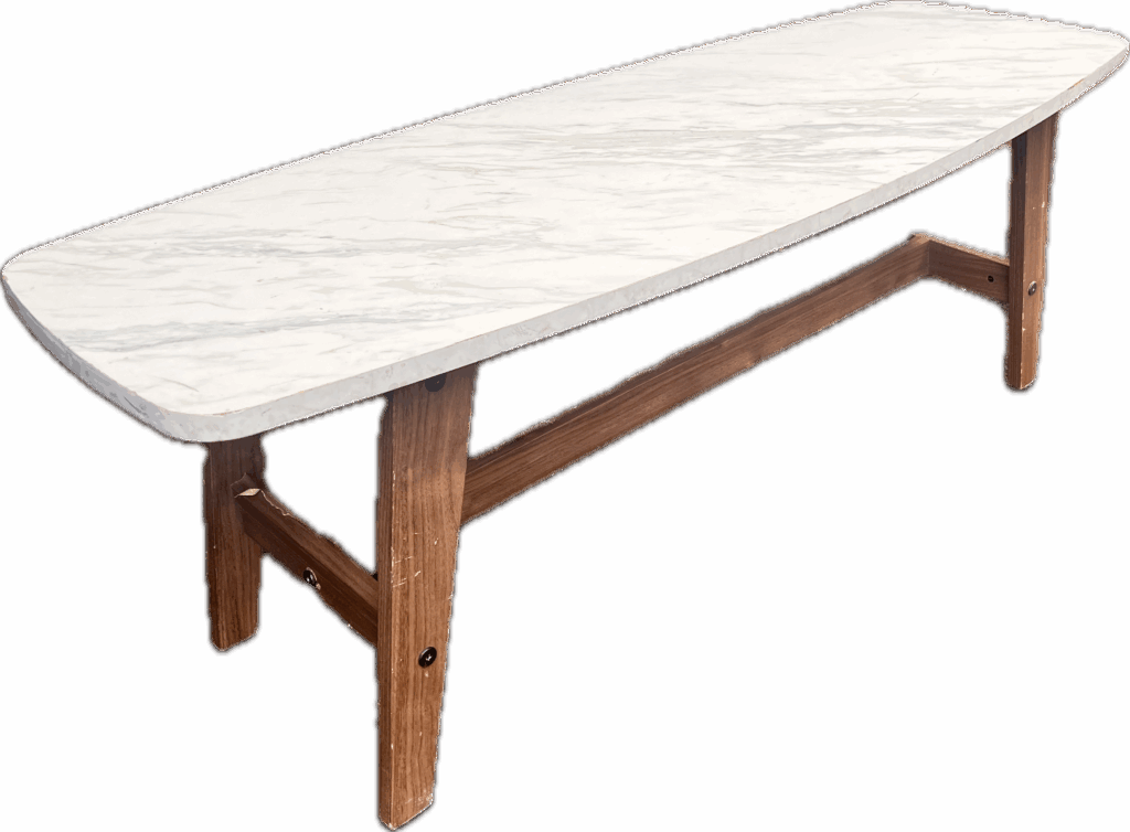 Mid Century Modern Faux Marble Coffee Table