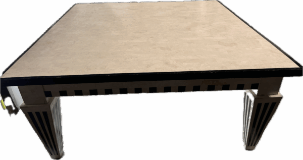 Square Black and White Faux Marble Coffee Table
