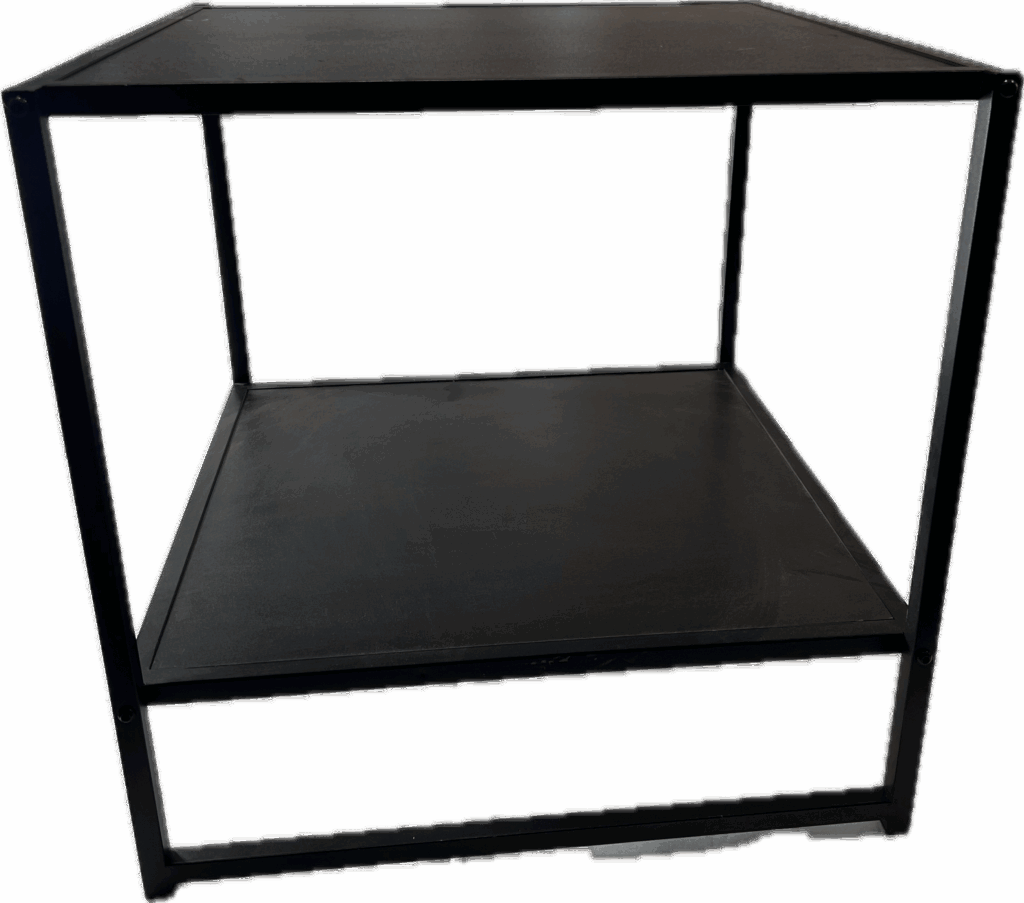 Black Square Two-Tier Table