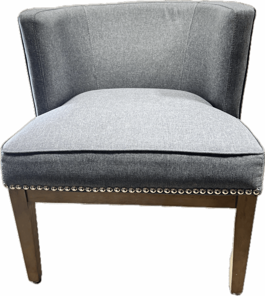 Low-back Grey Accent Chair