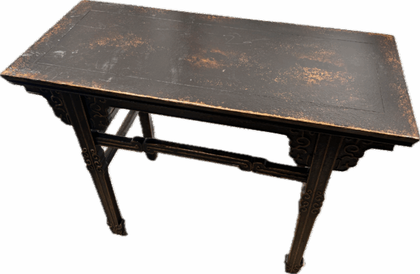 Asian Inspired Dark Wood Console Table
