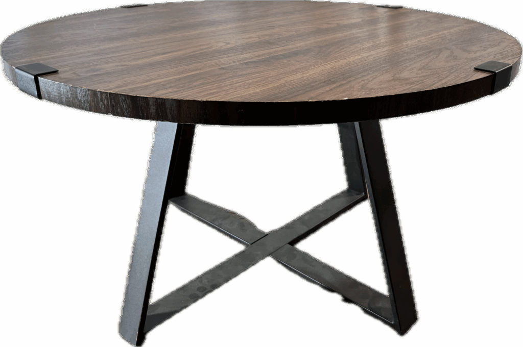 Indistrial Coffee Table With Black Base