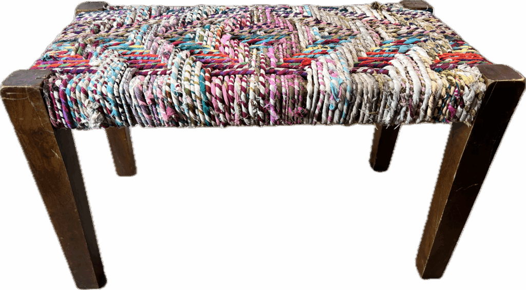 Colorful Woven Bench