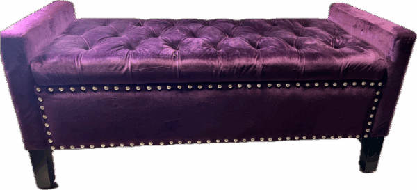 Purple Velvet Storage Bench
