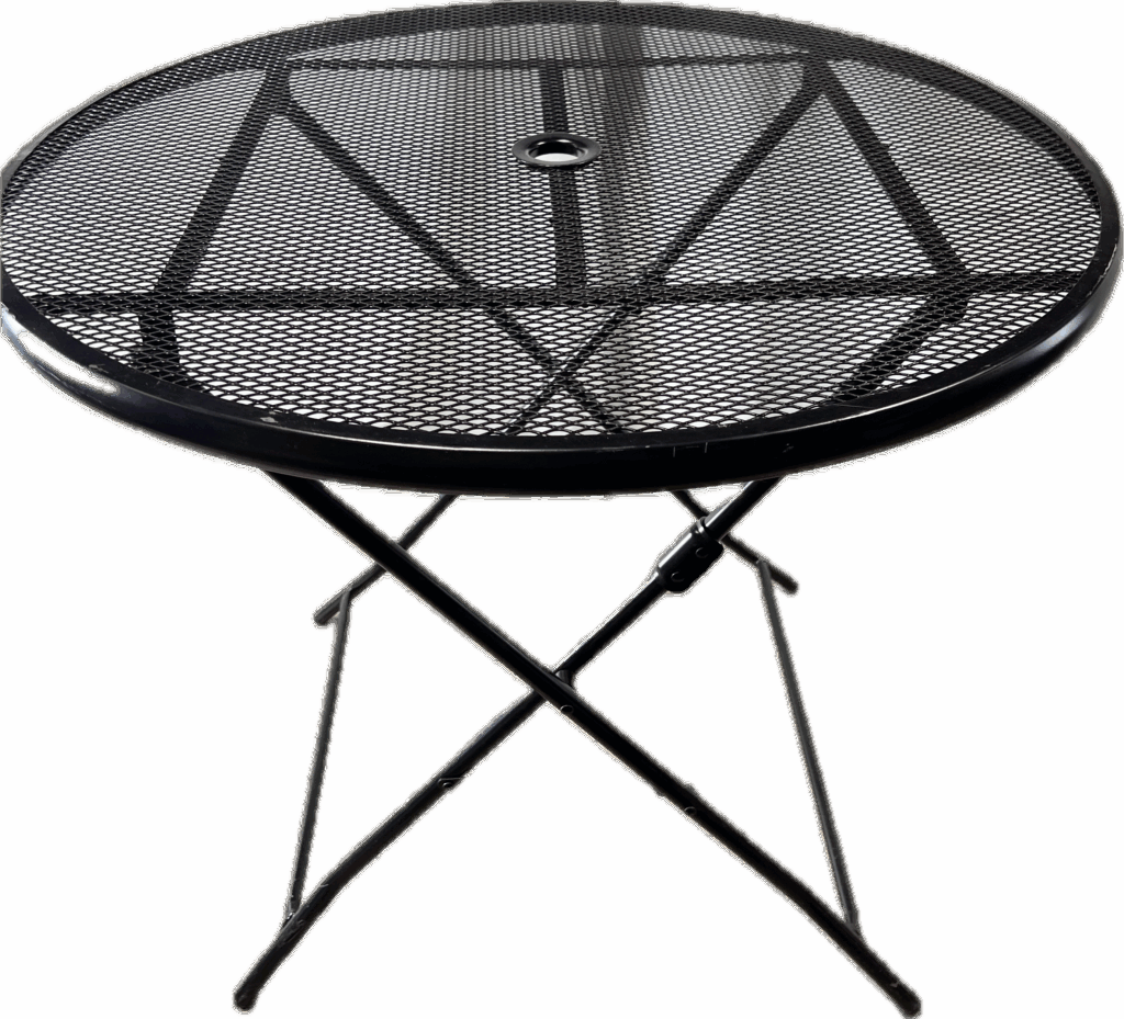 Black Mesh Outdoor Dining Table