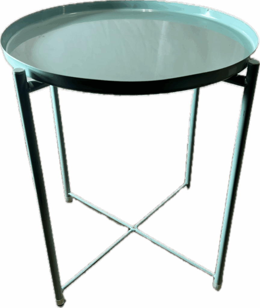 Turquoise Metal Accent Table