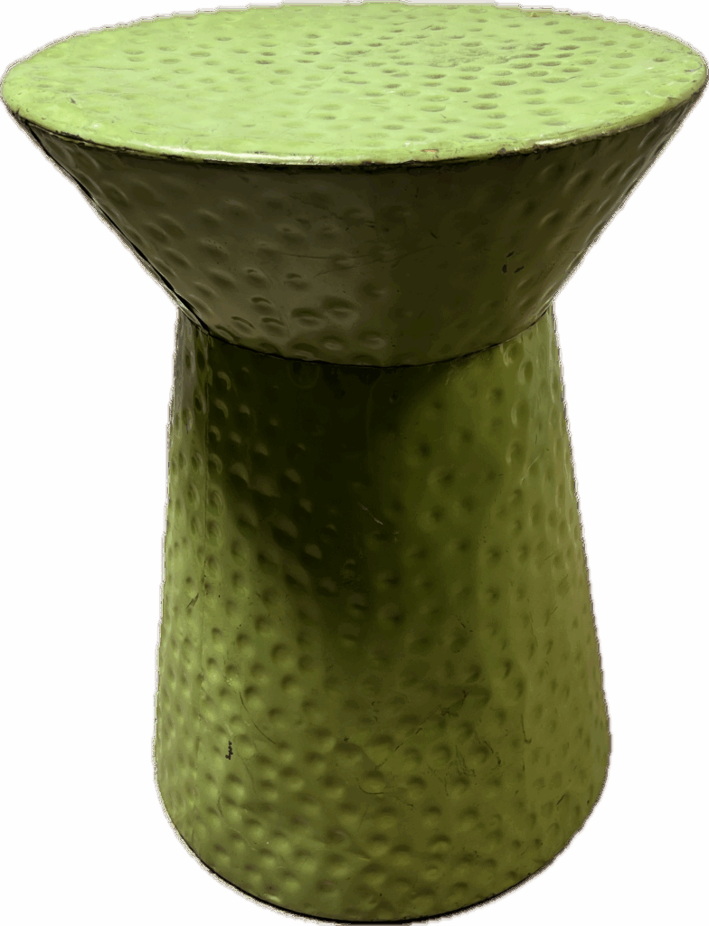 Apple Green Hammered Side Table