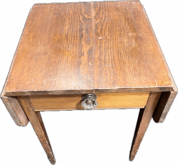 Vintage Drop Leaf Occasional Table with Drawer