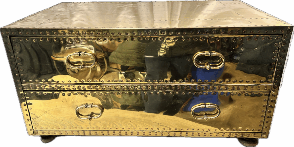 Stunning Brass Chest with Round Handles