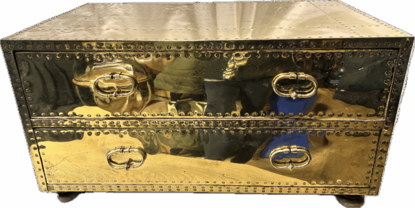 Stunning Brass Chest with Round Handles